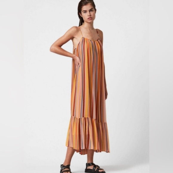 Allsaints Women's Paola Stripe Sleeveless Dress - Picture 1 of 7